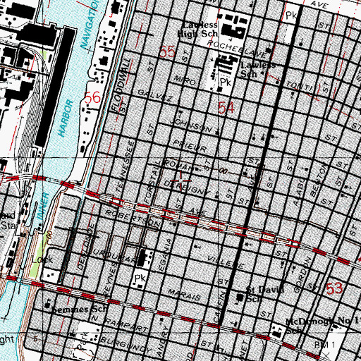 Topographic Map of Christian Community Baptist Church, LA