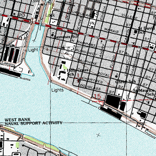 Topographic Map of Greater Little Zion Baptist Church, LA