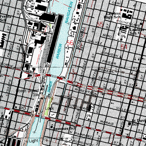 Topographic Map of East Jerusalem Baptist Church, LA