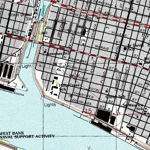Topographic Map of New Covenant Apostolic Faith Church, LA
