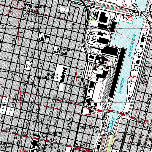 Topographic Map of New Way Christian Center, LA