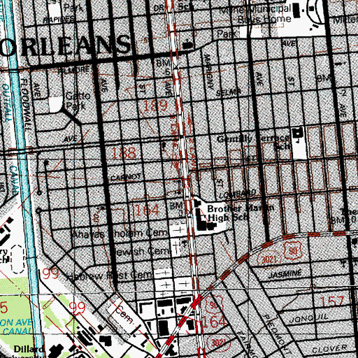 Topographic Map of Church of Christ, LA