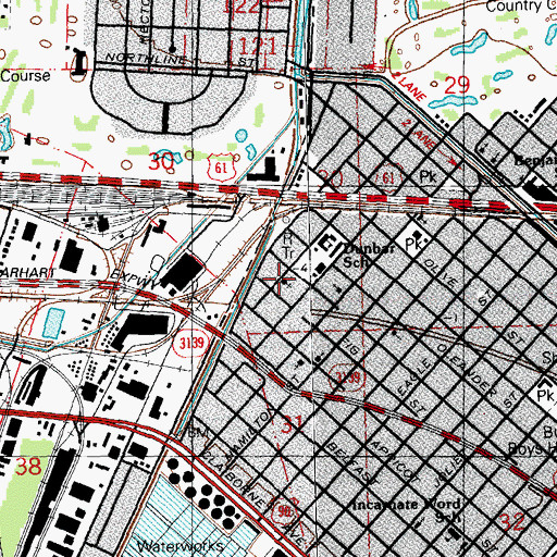 Topographic Map of Saint Anthony Divine Spiritual Temple of Christ, LA