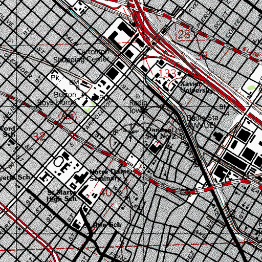 Topographic Map of Saint Joseph Baptist Church, LA