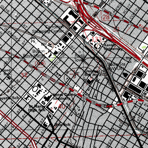 Topographic Map of Bible Way Missionary Holiness Church, LA