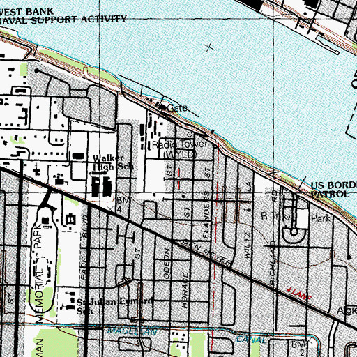 Topographic Map of Saint Joseph Missionary Baptist Church, LA