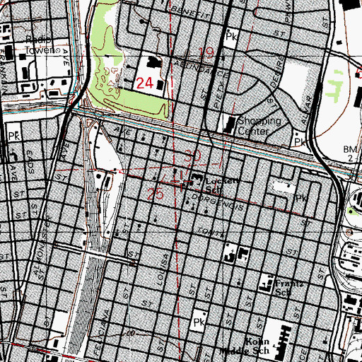 Topographic Map of Saint Luke African Methodist Episcopal Church, LA