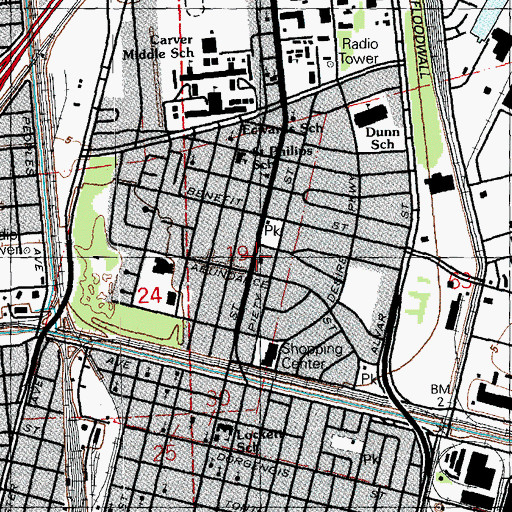 Topographic Map of Macedonia Church of God in Christ, LA