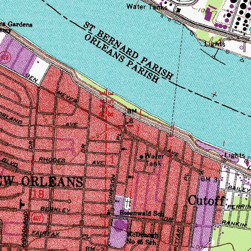 Topographic Map of Jerusalem Full Gospel Church of God in Christ, LA