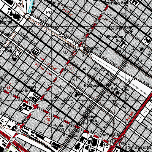 Topographic Map of Pentecostal Church of God in Christ, LA