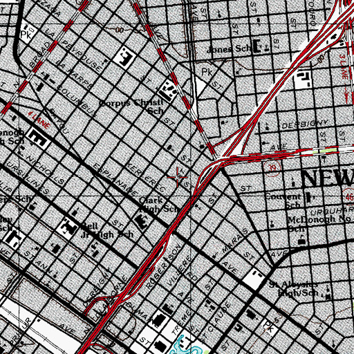 Topographic Map of Whole Truth Church of God in Christ, LA