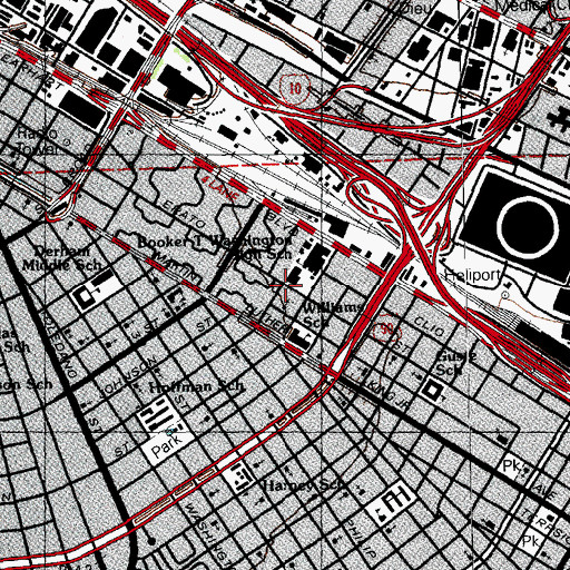 Topographic Map of Bethsaida Missionary Baptist Church, LA