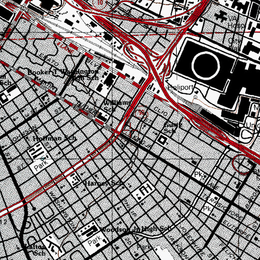 Topographic Map of Greater Loving Four Tabernacle Baptist Church, LA