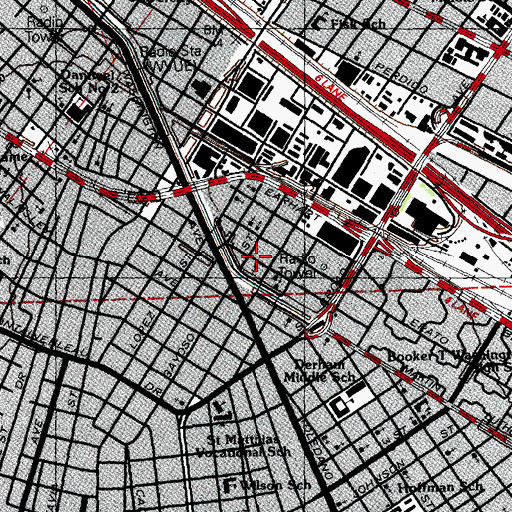 Topographic Map of James Chapel Baptist Church, LA
