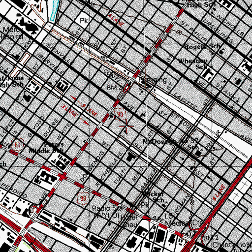Topographic Map of New Orleans Christian Academy, LA