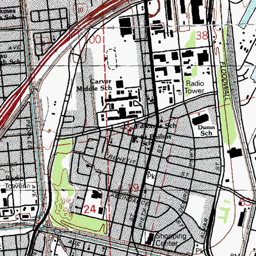 Topographic Map of Christian Union Baptist Church, LA