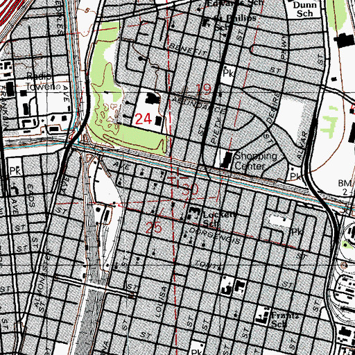 Topographic Map of Kingdom Hall of Jehovahs Witnesses, LA