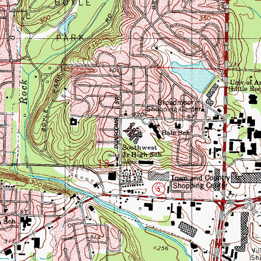 Topographic Map of Southwest Junior High School, AR