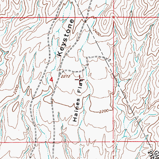 Topographic Map of Haines Flat, AZ
