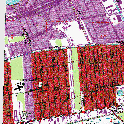 Topographic Map of Holy City Missionary Baptist Church, LA
