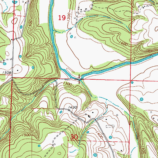 Topographic Map of Spanker Branch, AR