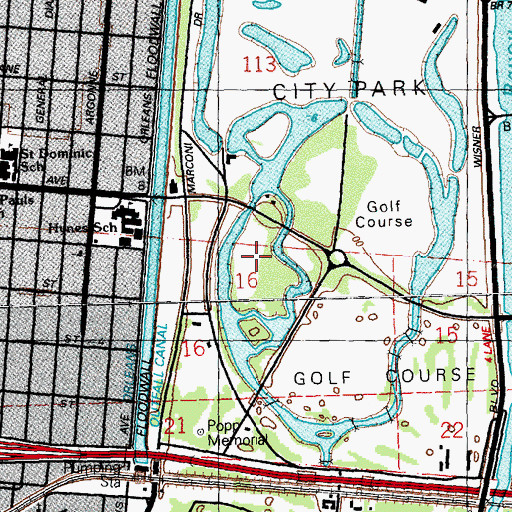 Topographic Map of Scout Island, LA
