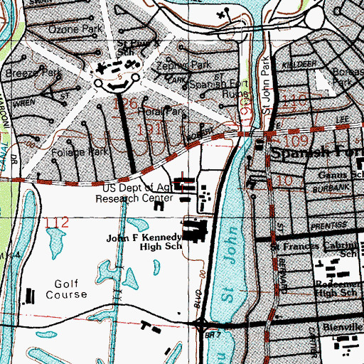 Topographic Map of Southern Regional Research Laboratory, LA