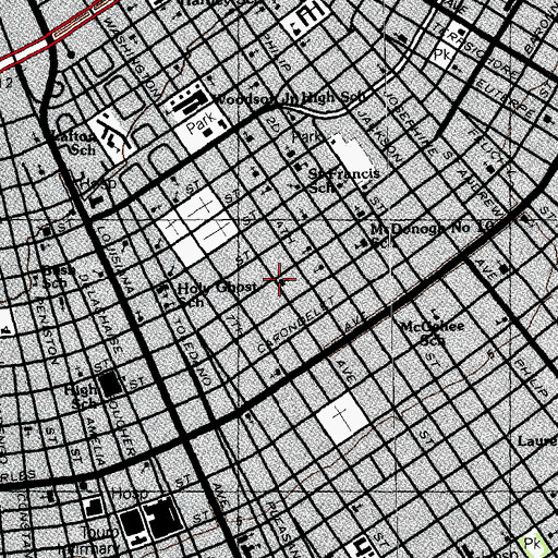 Topographic Map of Bethlehem Lutheran Church, LA