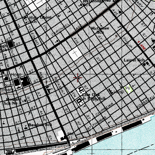 Topographic Map of Church of Christ, LA