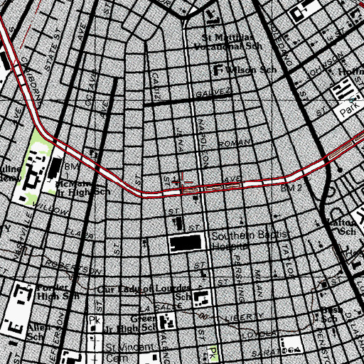 Topographic Map of Congregation Chevra Thilim, LA