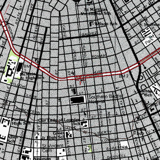 Topographic Map of Convent of the Good Shepherd, LA
