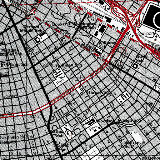Topographic Map of Ebenezer Missionary Baptist Church, LA