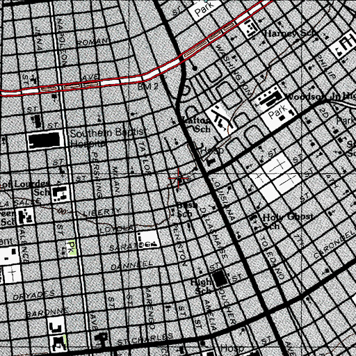 Topographic Map of Ephesus Seventh Day Adventist Church, LA