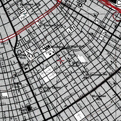 Topographic Map of First African Baptist Church of New Orleans, LA