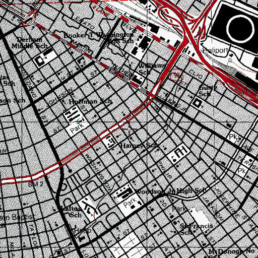 Topographic Map of Gospel Faith United Holy Church, LA