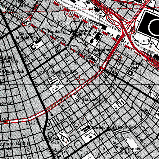 Topographic Map of Greater Saint Matthew Baptist Church, LA