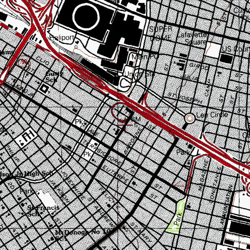 Topographic Map of Holy Tabernacle of Faith Church, LA