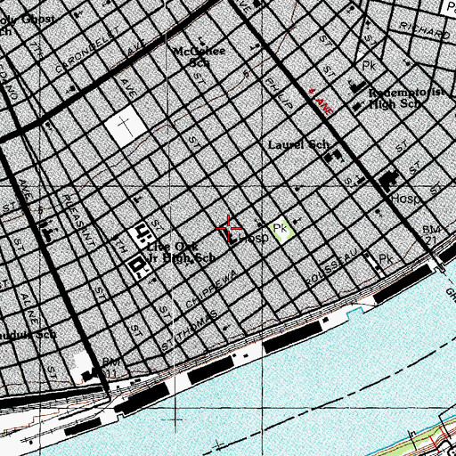 Topographic Map of Methodist Home of New Orleans, LA