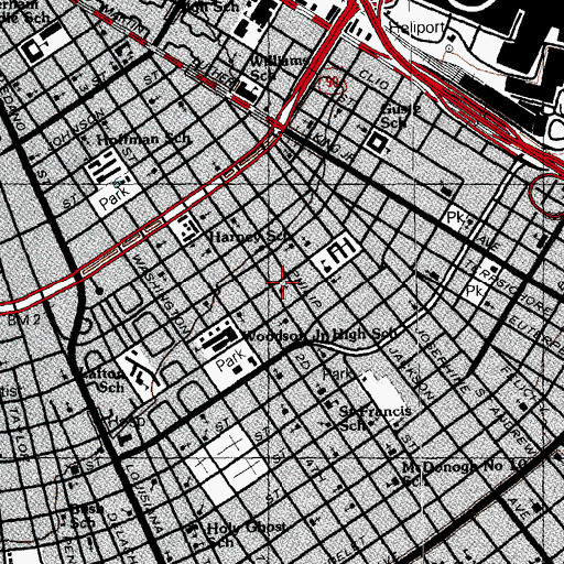 Topographic Map of Mount Ararat Missionary Baptist Church, LA