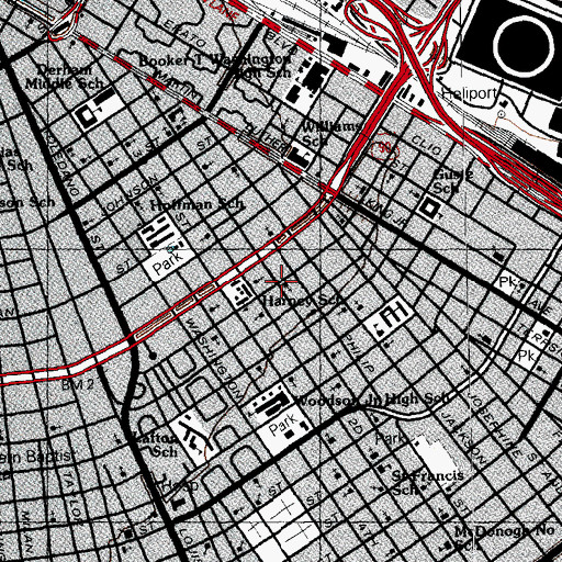 Topographic Map of Mount Everest Baptist Church, LA
