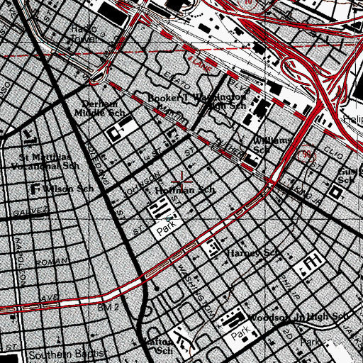 Topographic Map of New Genesis Baptist Church, LA