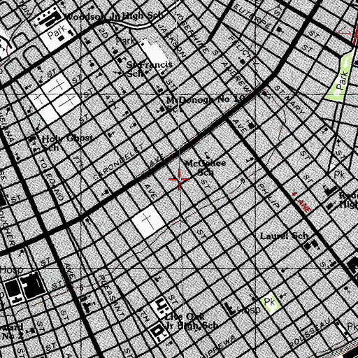Topographic Map of Our Mother of Perpetual Help Catholic Chapel, LA
