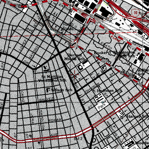 Topographic Map of Peck United Methodist Church, LA