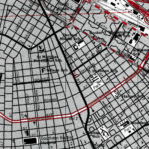 Topographic Map of Pleasant Zion Baptist Church, LA
