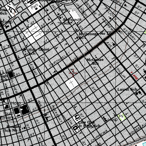 Topographic Map of Rink Shopping Center, LA