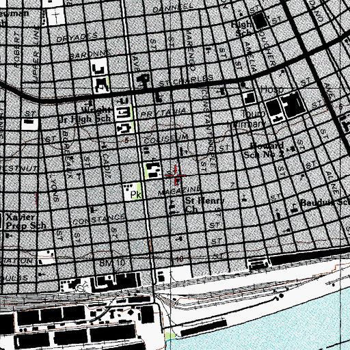 Topographic Map of Salem United Church of Christ, LA