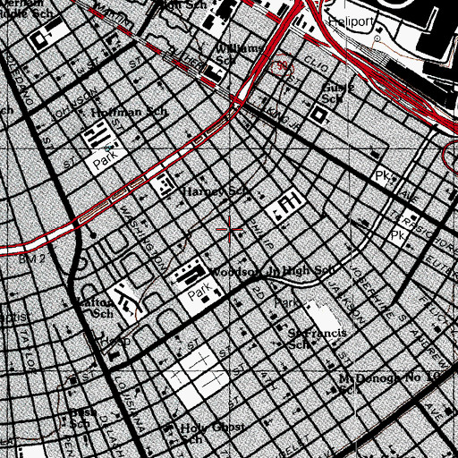 Topographic Map of Second Mount Everest Baptist Church, LA