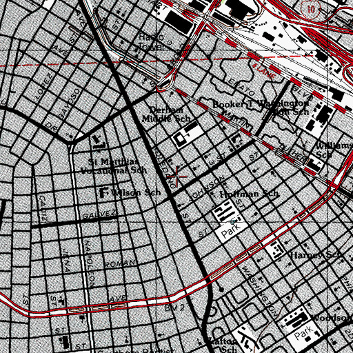Topographic Map of Second Mount Triumph Missionary Baptist Church, LA