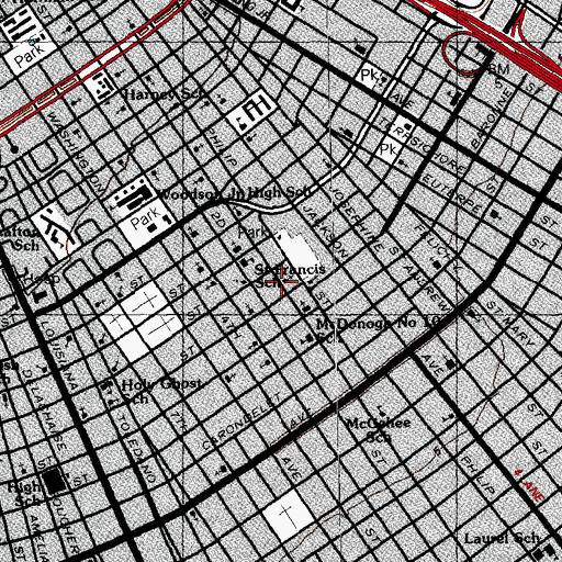Topographic Map of Second New Light Missionary Baptist Church, LA