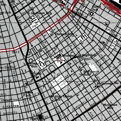 Topographic Map of Shakespeare Park, LA